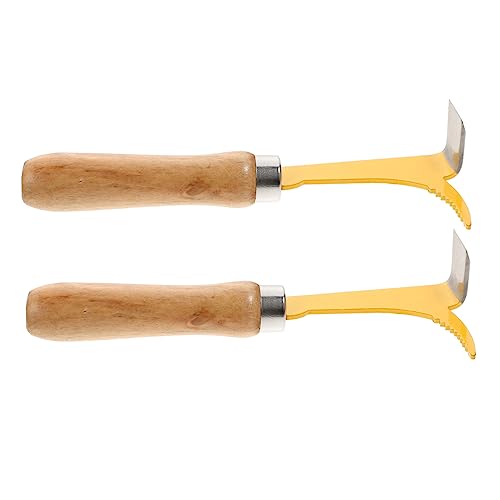 YARNOW 2pcs Beehive Scraper Tool Wooden Handle Beekeeping Lifter Beekeeping Tool
