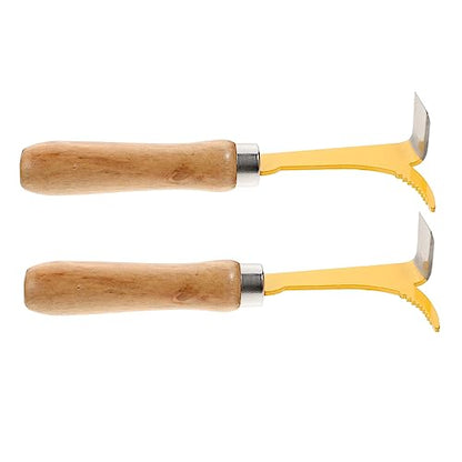 YARNOW 2pcs Beehive Scraper Tool Wooden Handle Beekeeping Lifter Beekeeping Tool