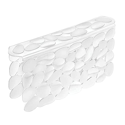 mDesign Adjustable Dish Drying Mat/Grid - Soft Plastic Sink Protector, Cushions Sinks & Dishes - Quick Draining Pebble Design - Set of 3 - Clear - color: Clear
