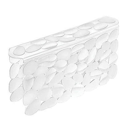 mDesign Adjustable Dish Drying Mat/Grid - Soft Plastic Sink Protector, Cushions Sinks & Dishes - Quick Draining Pebble Design - Set of 3 - Clear - color: Clear