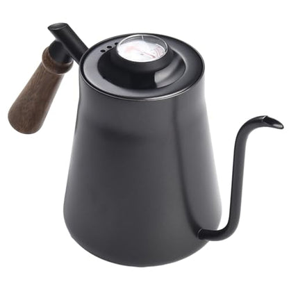 for Stainless Steel Gooseneck for kettle 650-850ML, for Pour Over Coffee Pot with Built-in Thermometer, Narrow Spout for Manual Brewing and Tea