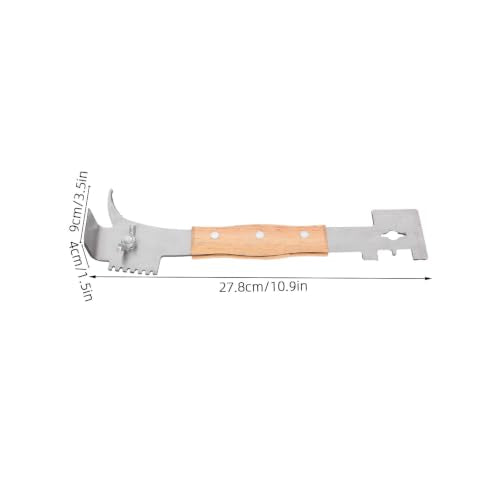 Wooden Handle Hive Tool Scraper Lifter with Galvanized Steel Head, Heavy-Duty Beekeeping Equipment for Easy Propolis Removal and Frame Separation, for Bee Frames and Hive Boxes