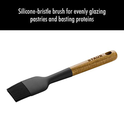 Staub Silicone with Wood Handle Cooking Utensil, Pastry Brush