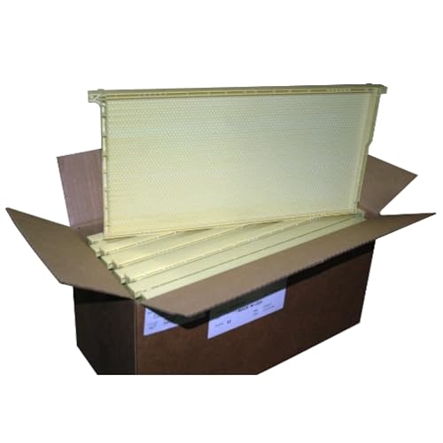 Mann Lake Premium Beekeeping Frames, All-in-One Frame & Foundation, Beeswax Coating, Universal Fit, BPA & BPS Free, 9 1/8 Inches, Natural, 10-Pack - color: Natural