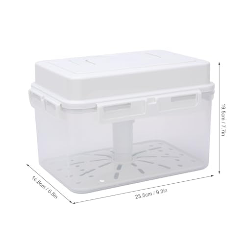 Plastic Kimchi Fermentation Container, Large Capacity Good Sealing Kimchi Jar Pickle Jar with Strainer Kimchi Storage Container Pickle Storage Box for Sauerkraut, Vegetables (5l) - size: 5l