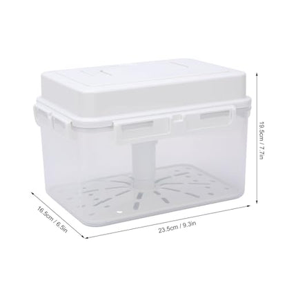 Plastic Kimchi Fermentation Container, Large Capacity Good Sealing Kimchi Jar Pickle Jar with Strainer Kimchi Storage Container Pickle Storage Box for Sauerkraut, Vegetables (5l) - size: 5l