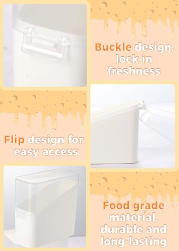 Sliced Cheese Container for Fridge, 2/4 PCS Cheese Storage Box with Flip Lid Plastic Cheese Keeper Cheese Saver Holder (2pcs) - size: 2pcs