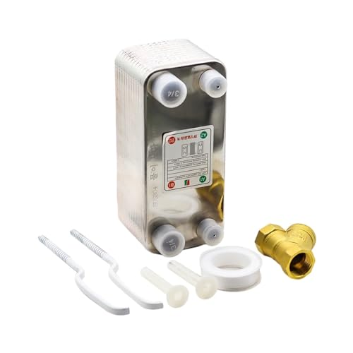 Heat Exchanger, 24 Plates Heat Exchanr Beer Wort Chiller Cooler SUS 304 Stainless Steel for Homebrew Beer for Floor Heating, Water Heating, Snow Melting(Same Side) - size: Same Side