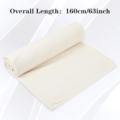 100% Cotton Muslin Cloth - Unbleached Soft White Muslin Fabric for Sewing & Draping (Light Weight, 63" x 2 Yards) - size: 63" x 2 Yards