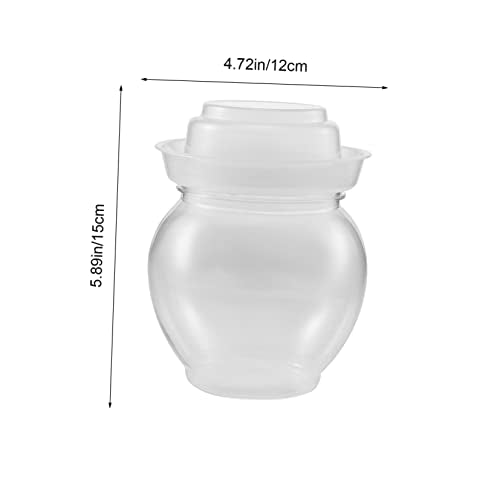OUNONA Airtight Pickle Container with Sealed Lid Transparent Fermenting Jar for Kimchi Sauerkraut More Easy to Clean Storage for Home Use