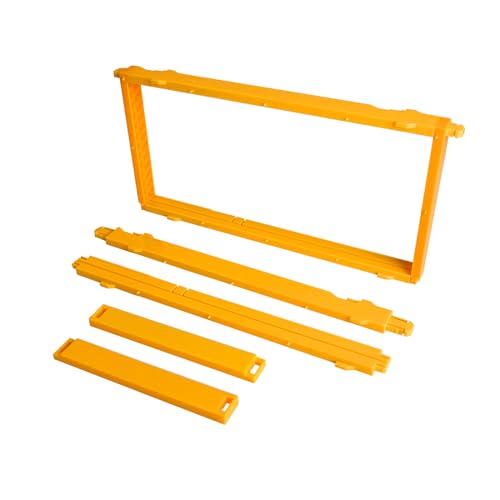 5 Pack Durable Plastic Beehive Frames | 3-in-1 Design for Wires/Wax Foundations/Honeycomb Cassettes, Fits 8/10 Frame Hives (19"×9")