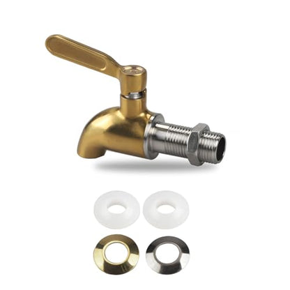 Beverage Dispenser Spigot Gold Stainless Steel Faucet for Water Dispenser Glass Jar Replacement Tap by MUGLIO - color: Gold