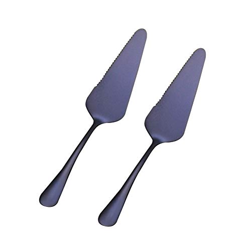 2 pack 304 Stainless Steel Cake Spatula,Pizza Cheese Knife,Butter Scraper,perfect Baking Tools (Purple) - color: Purple