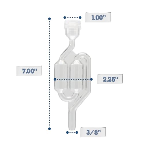 Airtight One Gallon Standard Fermentation Lid Gasket with Airlock - Turns Gallon Jar Into A Fermenter - Hard Kombucha, Beer, Wine, Cider, (S-Airlock)