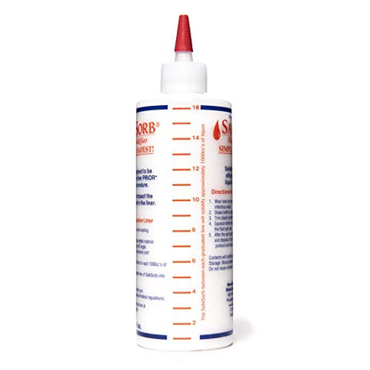 DiSorb Spill Absorbent Powder - Clean Up Bodily Fluids, Blood, Vomit, Urine, Diarrhea - Fluid Solidifier for Daycares, Buses, Schools, Hospitals, Restaurants - 16000cc - 16 Bottles Per Case - size: 16000 cc