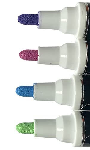 Enamel Paint Markers - MPD-15 MEDIUM - Multi-Packs - Permanent, Waterproof, Quick-drying (Mood Tones | Purple, Lt. Green, Lt. Blue, Pink, 4) - color: Mood Tones | Purple, Lt. Green, Lt. Blue, Pink |