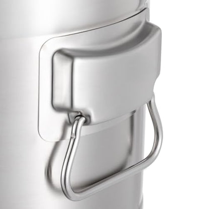 15L/4gal Milk Can with Spigot - 304 Stainless Steel Water Dispenser Food Storage Container for Liquid & Dry Goods, Wine Pail Bucket Metal Tote Jug for Kitchen, Farm - size: 15L/4gal