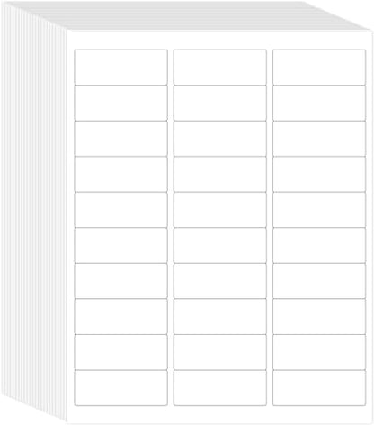 L LIKED Printable Address Labels, 1" x 2-5/8", 1,500 Labels, 30 per Sheet, Mailing Labels for Envelopes (50 Sheets) - size: 50 Sheets
