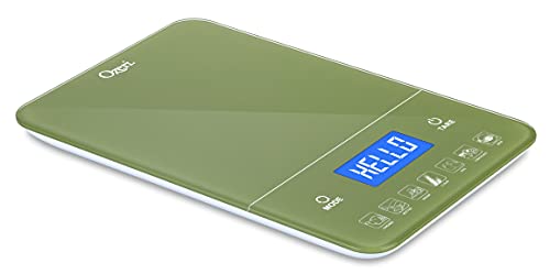 Ozeri Touch III Digital Kitchen Scale with Calorie Counter, 22 lbs (10 kg), Calla Green - color: Calla Green