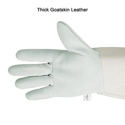 Luwint Leather Long Garden Gloves, Thorn Proof Rose Pruning Elbow Length Gardening Gloves for Men and Women, 1 Pair - size: X-Large