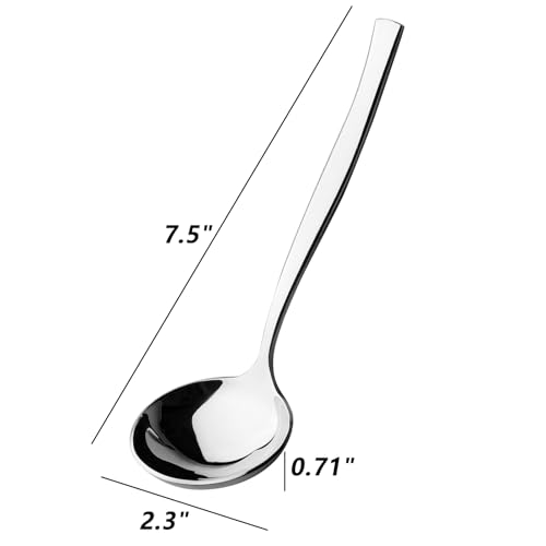 Sadstory Small Stainless Steel Gravy Ladle, Soup Ladles Serving, 4 Packs | Little Ladle, Dressing Ladles Serving