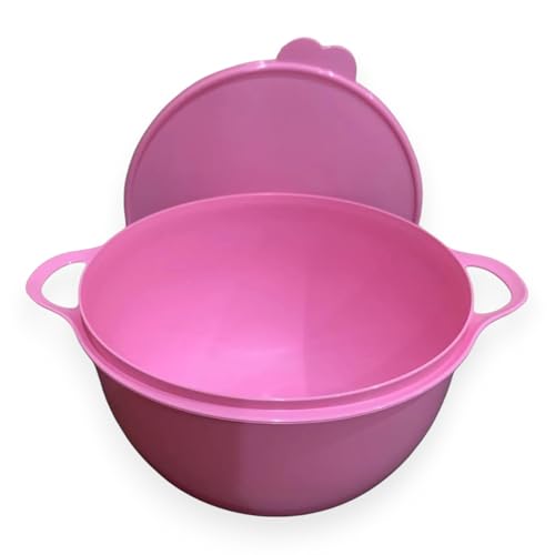 Tupperware Thatsa Mega Bowl Mixing Bowl 42 Cups 10L Pink with Matching Lid