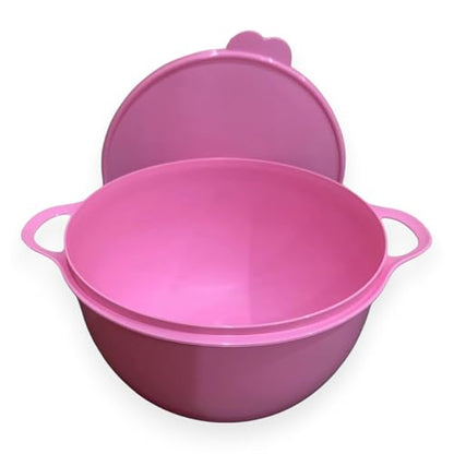 Tupperware Thatsa Mega Bowl Mixing Bowl 42 Cups 10L Pink with Matching Lid