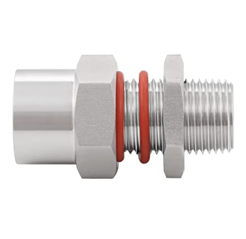 Enoch's Land Stainless Steel Home Brew Kettle Weldless Bulkhead,1/2" MPT X 1/2" FPT Bulkhead Fitting for Beer Wine Home Brewing Kettle