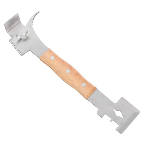 Wooden Handle Hive Tool Scraper Lifter with Galvanized Steel Head, Heavy-Duty Beekeeping Equipment for Easy Propolis Removal and Frame Separation, for Bee Frames and Hive Boxes