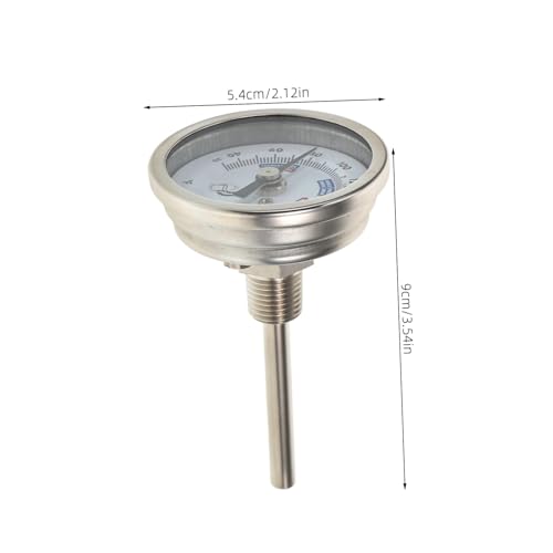 Cabilock 304 Stainless Steel Wine Thermometer High Precision Dial Thermometer for Winemaking and Brewing Corrosion and Rust Resistant for Homebrew and Wine Barrel Monitoring