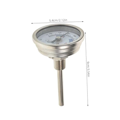 Cabilock 304 Stainless Steel Wine Thermometer High Precision Dial Thermometer for Winemaking and Brewing Corrosion and Rust Resistant for Homebrew and Wine Barrel Monitoring