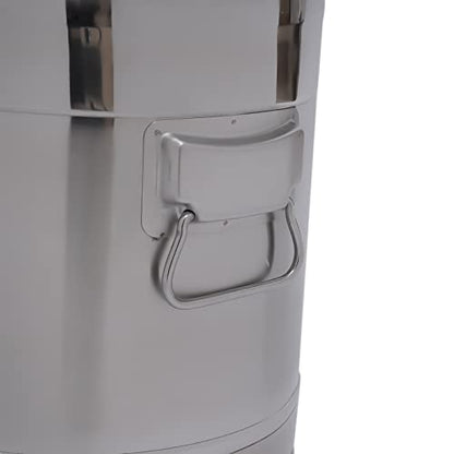 28L/7.4gal Milk Can with Spigot - 304 Stainless Steel Water Dispenser Food Storage Container for Liquid & Dry Goods, Wine Pail Bucket Metal Tote Jug for Kitchen, Farm - size: 28 liters (7.4 gallons)