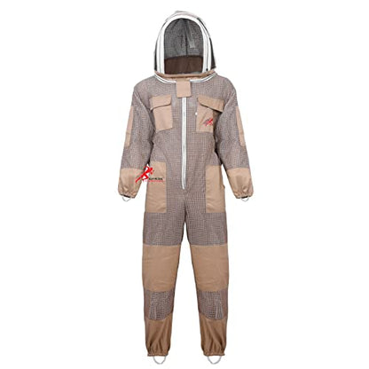 Euphoric Bee Suit - 3 Layer Fencing Veil Keeper With Gloves, Ventilated Sting Proof Beekeeper - style: 4x-large