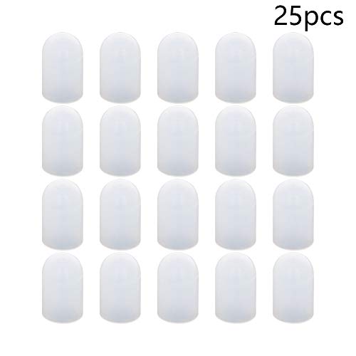 Othmro 25pcs Silicone Protective Round Rubber End Caps, 13.5x17x28mm/0.53x0.66x1.10 inches (ID x OD x H) Random Color End Cap Cover Screw Thread Protectors - size: 25pcs 13.5*17*28mm