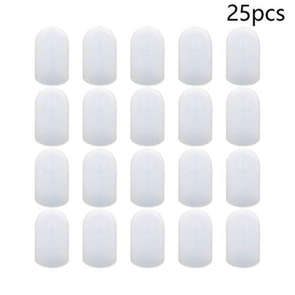 Othmro 25pcs Silicone Protective Round Rubber End Caps, 13.5x17x28mm/0.53x0.66x1.10 inches (ID x OD x H) Random Color End Cap Cover Screw Thread Protectors - size: 25pcs 13.5*17*28mm