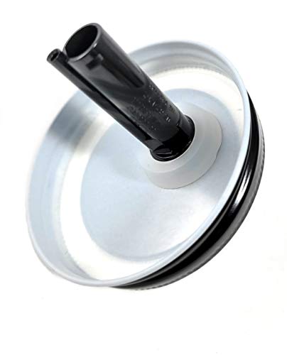 Black - Mason Jar Pour Spout - Regular Mouth - For Moonshine And Whiskey - Made 100% In The USA. Free Flow Mason Jar Spouts That Don't Leak. No Cracks, Just A Perfect Pour Everytime. 2 Pack - size: Black - Regular Mouth