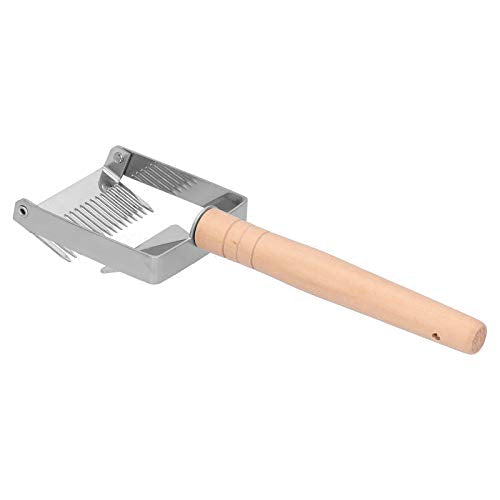 Uncapping Fork, Honey Scraper, Thickened Wooden Handle, Beekeeping Equipment