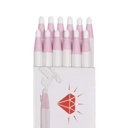 HOMSSEM New China Markers Grease Pencils – 12-Pack Multi-Surface Wax Markers for Glass, Metal, Plastic – Non-Sharpening Peel Off China Marker (White) - color: White
