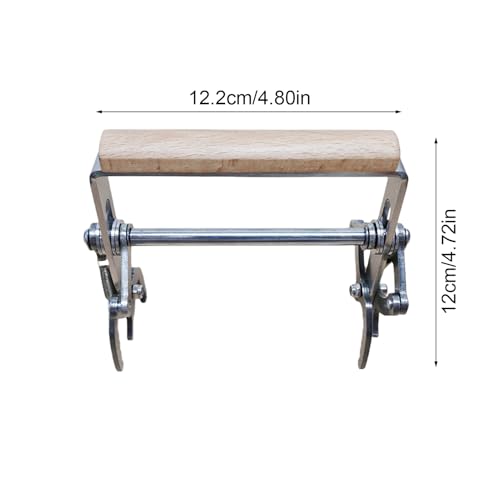 Hive Frame Gripper, Ergonomic Wooden Handle, 12.2x12cm, Stainless Steel Anti-Slip Frame Grip, Honey Harvesting Lifter, Secure Hold Design Easy Use, for Hive Removal and Maintenance
