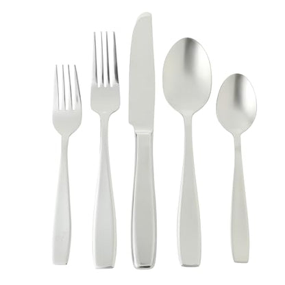 Gibson Home Castleford Flatware Utsensil Set, 20-Piece Stainless Steel Silverware Service for 4 – Modern Polished Finish - size: Service for 4 (20pcs)