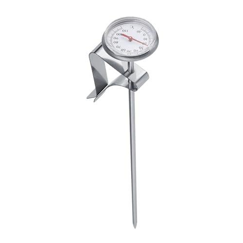 Stainless Steel Milk for Machines – Easy-to-, Temperature Control Tool Compatible with Home & Cafe Coffee Frothing