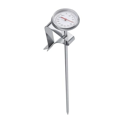 Stainless Steel Milk for Machines – Easy-to-, Temperature Control Tool Compatible with Home & Cafe Coffee Frothing