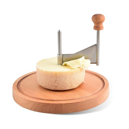Rust Proof Manual Rotary Cheese Curling Knife - Compatible with Cheese Curler with Wooden, Plastic, Marble Base, Best for Cheese Wheel and Chocolate Shavings and Curls