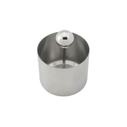 JianLing 1Set Round Cake Stick Moldlings Set Tray Dessert Moldlings Metal Baking Cutter Small Box Packaging Silver For Making Cheese Bricks and Rice Balls