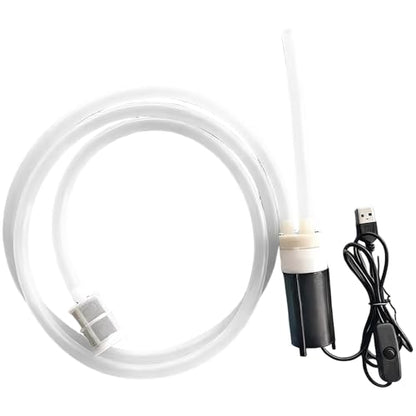 Electric Wine Pump with USB Power, Auto-Siphoning Brew Device, 3.3 Ft Hose, One-Button Operation, 3.9 X 1.4 in, for Home Brewing