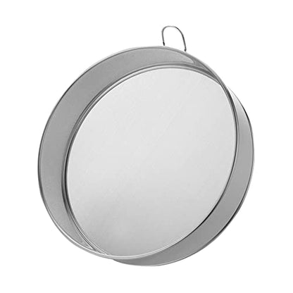 Flour Sieve, Sieve Fine Mesh Kitchen Home Stainless Steel With 80 Mesh Flour Sieve Durable Professional Round(Silver)