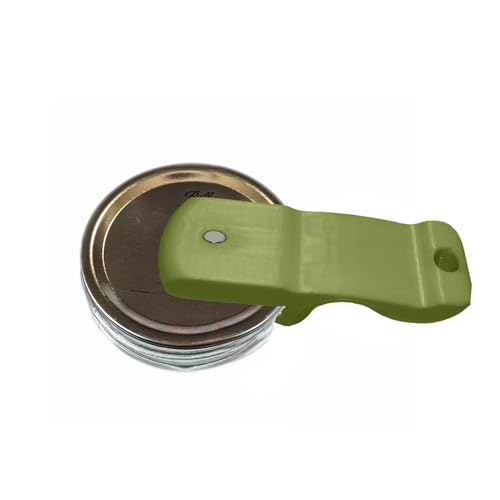 Mason Jar Opener and Canning Tool, Compatible with Mason Jar Lids, Releases Vacuum Seal on Wide Mouth and Regular Mouth, Magnetic Lid Lifter for Canning, Pickling (Military Green) - color: Military Green