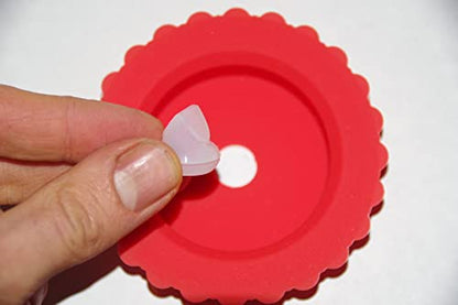 Mason jar Silicone Lid and Silicone duck bill check valve Airlock, Fits Regular and Wide mouth Mason jars. Made from 100% silicone, Great for fermenting. 4 Pack. Not made for canning.