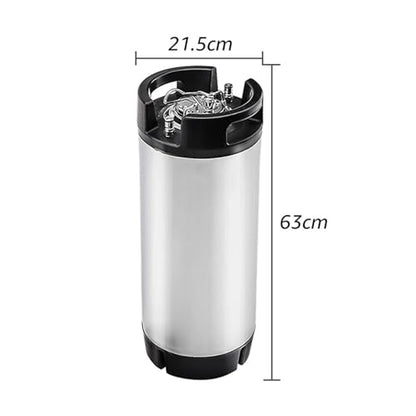 19L Cornelius HomeBrew Keg, Stainless Steel Soda and Draft Beer Keg with Standard Ball Lock Disconnect, Stackable Design, 130psi Pressure Resistance