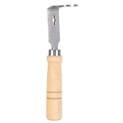 Multifunction Hive Scraper Tool, Bee Frame Shovel, Beehive Frame Cleaning Shovel with Wood Handle Stainless Steel Scraper Cleaner Supply